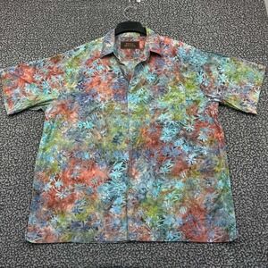 Basic Options Button Up Shirt Men Extra Large Short Sleeve Collared Cotton XL